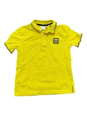 BOSS Kids Neon Yellow Polo Shirt Size 8